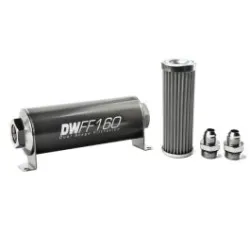 DeatschWerks In-Line Fuel Filter Kit -8AN 100 Micron 160mm