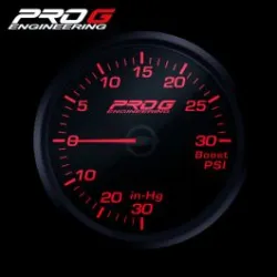 Wskaźnik Pro G Race Series RC, doładowania Boost 30 PSI RED 60mm