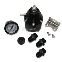DeatschWerks DWR2000 AFPR Pressure Gauge 10AN and 8AN Fittings Anodized Black