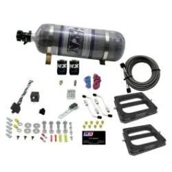 Dual 4500 Conventional Plate System Gasoline Pro-Power 100-500Hp with 12Lb Carbon Bottle Nitrous Express NX 50270-12
