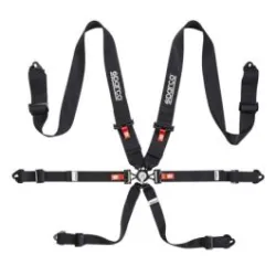 Sparco Competition Harness H-3 6-Point 3" Black FIA Approved 8853-2016