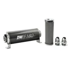 DeatschWerks In-Line Fuel Filter Kit -10AN 100 Micron 160mm
