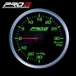 Wskaźnik Pro G Race Series RS, doładowania Boost 30 PSI GREEN 60mm