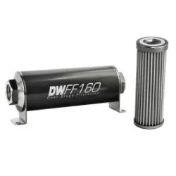 DeatschWerks In-Line Fuel Filter Kit -10AN Female 40 Micron 160mm