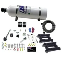 Dual 4150 Conventional Plate System Gasoline Pro-Power 100-500Hp with 15Lb Bottle Nitrous Express NX 50240-15