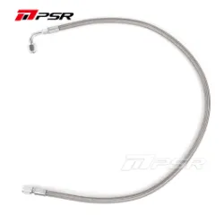 Pulsar PSR Universal Performance Turbo Oil Feed Line 4AN - 4AN 90 Degree Straight Steel Braided 80cm