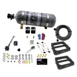 Dual 4500 Conventional Plate System Gasoline Stage 6 50-300Hp with 12Lb Carbon Bottle Nitrous Express NX 30270-12