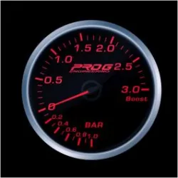 Wskaźnik Pro G Race Series RS, doładowania Boost 3 Bar RED 60mm