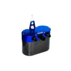 Universal Carbon Fiber Oil Catch Can - Small Blue RTMG Performance