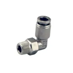 Nypel adapter Turbosmart 90' 1/8 NPT Pushloc 1/4 stal nierdzewna
