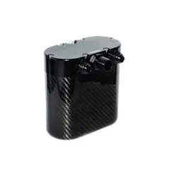 Universal Carbon Fiber Oil Catch Can with Fume Filter Black RTMG Performance