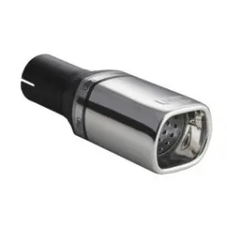 Uniwersalna końcówka tłumika prostokątna 80×65mm długość 120mm średnica montażowa 50mm