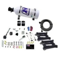 Dual 4150 Conventional Plate System Gasoline Pro-Power 100-500Hp with 5Lb Bottle Nitrous Express NX 50240-05