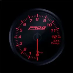 Wskaźnik Pro G Race Series RC, temperatury spalin EGT °C RED 52mm