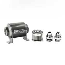 DeatschWerks In-Line Fuel Filter Kit -8AN 5 Micron 70mm
