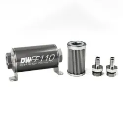 DeatschWerks In-Line Fuel Filter Kit 3/8IN 100 Micron 110mm
