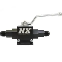 Lightweight Billet Aluminum In-Line Ball Valve 1/2 Inch I.D. with 6AN Fittings Nitrous Express NX 15159-6