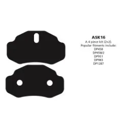 ASK16 Anti-squeal shim kits EBC Brakes