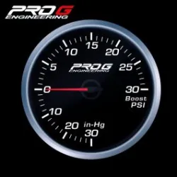 Wskaźnik Pro G Race Series RS, doładowania Boost 30 PSI WHITE 60mm