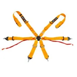 DriftShop 6 Point Harness Orange FIA Approved 8853