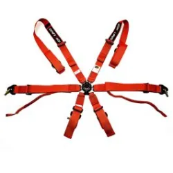 DriftShop 6 Point Harness Red FIA Approved 8853