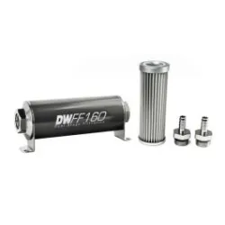 DeatschWerks In-Line Fuel Filter Kit 3/8IN 5 Micron 160mm