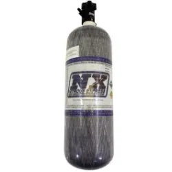 12Lb Composite Bottle Lightning 500 Valve 4AN Nipple 6.79 Dia. x 23.25 Tall Nitrous Express NX 11152