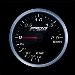 Wskaźnik Pro G Race Series RS, doładowania Boost 2 Bar WHITE 52mm