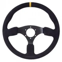 GT2I Race Suede Steering Wheel Dished 0 (Flat)