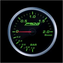 Wskaźnik Pro G Race Series RS, doładowania Boost 2 Bar GREEN 52mm