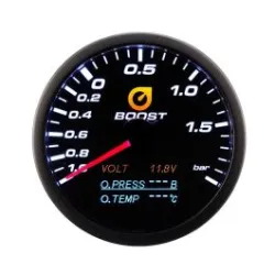 Auto Gauge 60mm - Wskaźnik 4w1 Doładowanie Napięcie Ciśnienie i temperatura oleju
