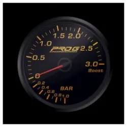 Wskaźnik Pro G Race Series 2 RC, doładowania Boost 3 Bar RED 52mm