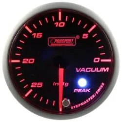 Wskaźnik Prosport Podciśnienie seria Stepper Motor Peak 52mm bursztynowy