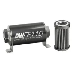 DeatschWerks In-Line Fuel Filter Kit -10AN Female 40 Micron 110mm