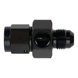 Adapter 6AN męski Flare na żeński Flare Swivel z portem 1/8" NPT DeatschWerks