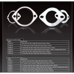 Flansza wydechowa nierdzewna XForce 2.25" 2 Bolt