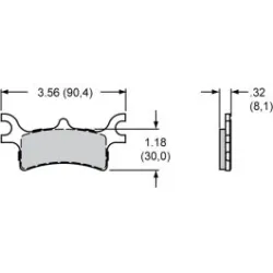 Klocki hamulcowe Wilwood 150-7192K CM Composite Metallic 4508 Power Sports Industrial Pads .32