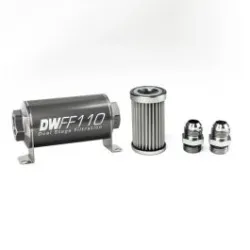 DeatschWerks In-Line Fuel Filter Kit -10AN 5 Micron 110mm