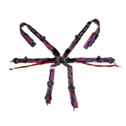 DriftShop ExtraBalls 6 Point Harness Multi Colour FIA Approved 8853