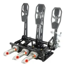 Odwrócony Pedalbox Mocowany do Podłogi z Podparciem Stopy RacingPedalBoxes - Czarny