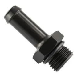 10mm 3/8"" Hose End to -6 AN ORB Male Straight Black TS-OH-0610-BK