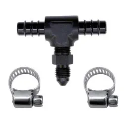 Fuel T Fitting 5/16 Hose Barb to AN4 Male Nitrous Express NX 15235