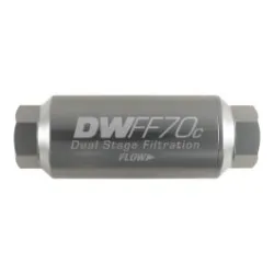 DeatschWerks Compact In-Line Fuel Filter Kit -10AN Female 10 Micron 70mm