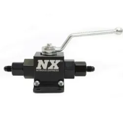 Lightweight Billet Aluminum In-Line Ball Valve- 1/2 Inch I.D. W/ 4AN Fittings Nitrous Express NX-15159-4