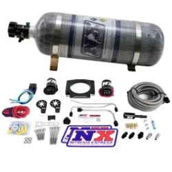 LS Single Entry 90mm Plate Hardline System with 12Lb Carbon Bottle (50-400Hp) Nitrous Express NX 20934S-12