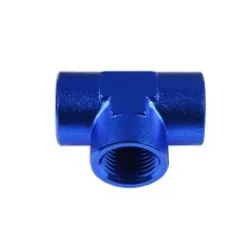 Trójnik żeński/żeński/żeński 3/8 NPT Niebieski