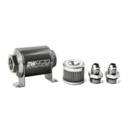 DeatschWerks In-Line Fuel Filter Kit -8AN 40 Micron 70mm