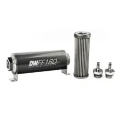 DeatschWerks In-Line Fuel Filter Kit 5/16IN 40 Micron 160mm