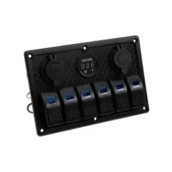 Panel Samochodowy Z Woltomierzem i 6 włącznikami