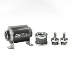 DeatschWerks In-Line Fuel Filter Kit 5/16IN 40 Micron 70mm